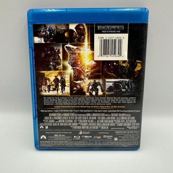 Transformers Revenge Of The Fallen 2009 Shia LaBeouf Megan Fox Blu Ray PG13 - Picture 2 of 3